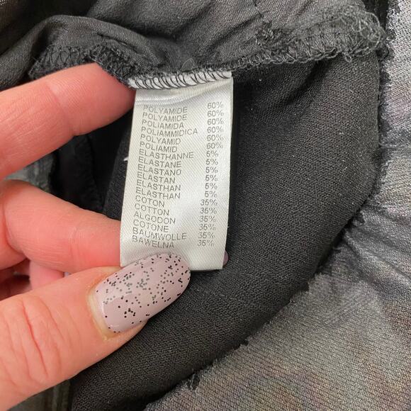 Sophyline Paris Dark Metallic Black Grey Camo Jeggings Leggings  Medium - Picture 9 of 10